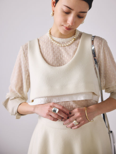 sheer dot dress shirt